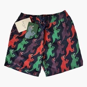 NWT PAUL SMITH Junior Dinosaur Print Swim Shorts Bathing Suit Size 6Y
